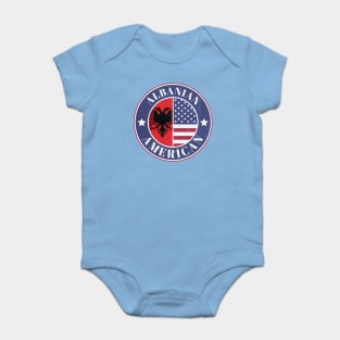 Proud Albanian-American Badge - Albania Flag Baby Bodysuit